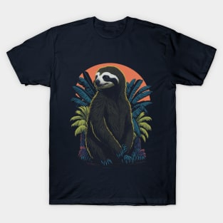 Sloth cute colorful T-Shirt